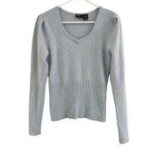 Mossimo Angora Rabbit‎ Hair Baby Blue Ribbed Knit Sweater Women’s S